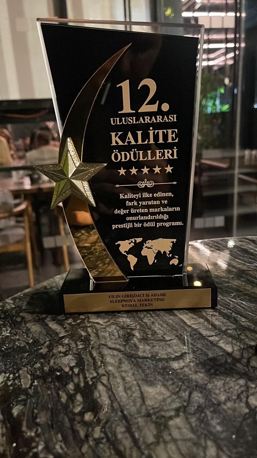 12. Uluslararası Kalite Ödülleri — Yılın Girişimci İş Adamı, Sleepnova Marketing Kemal Tekin