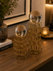 Royal Sphere Dekoratif Gold Metal Küre Biblo Seti Modern Salon Konsol Ofis Dekoru 2'li& Sleep Nova