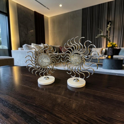 Çift Spiral Metal Heykel – Lüks Salon & Ofis Dekor Objesi& Sleep Nova