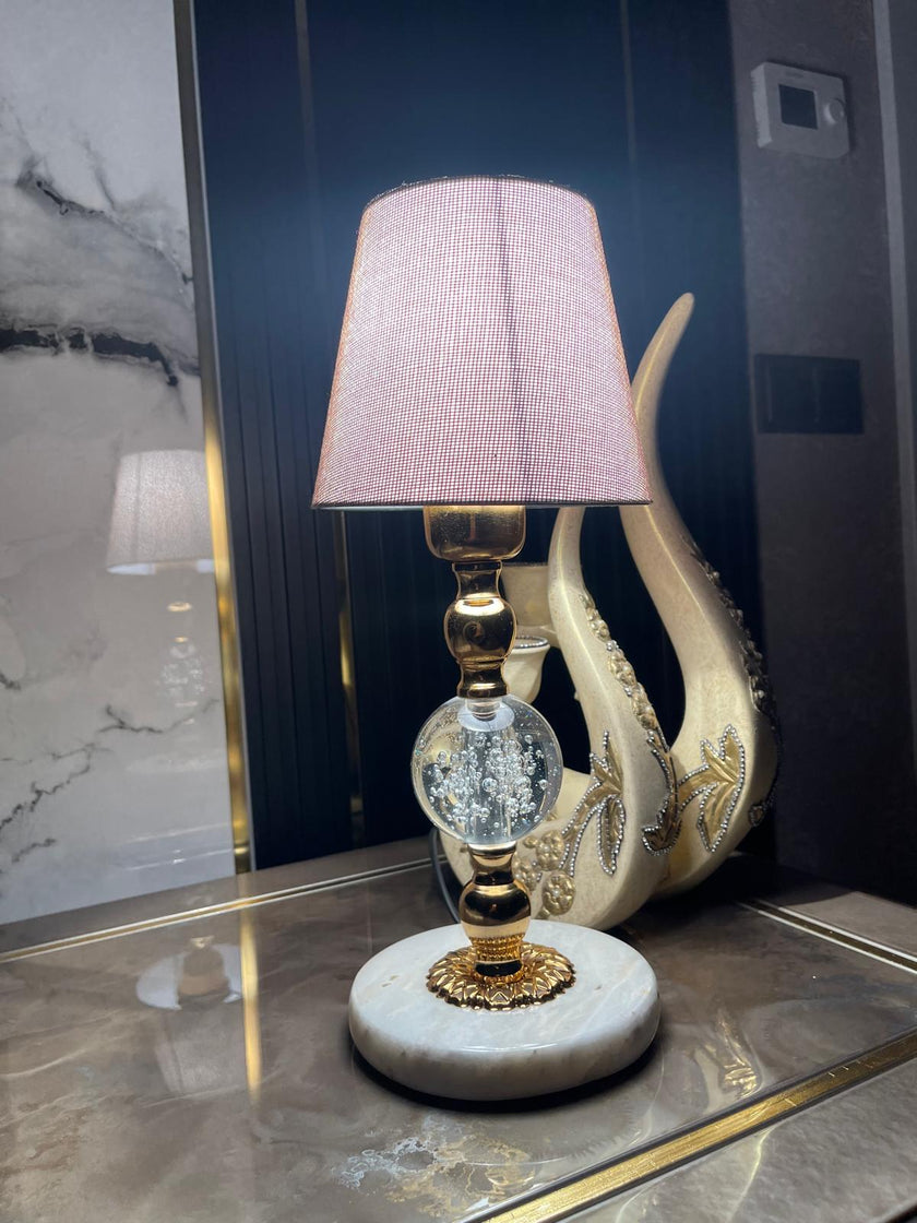 Mermer Tabanlı Lüks Masa Lambası