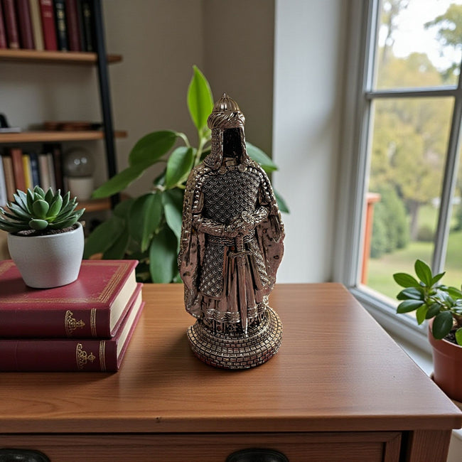 Osmanlı Zırhlı Asker Dekoratif Biblo – Metal Görünümlü Masa Üstü, Ofis & Kitaplık Heykeli& Sleep Nova
