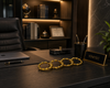 Gold Metal Zincir Halka Dekoratif Obje – Altın Modern TV Ünitesi & Salon Aksesuarı& Sleep Nova