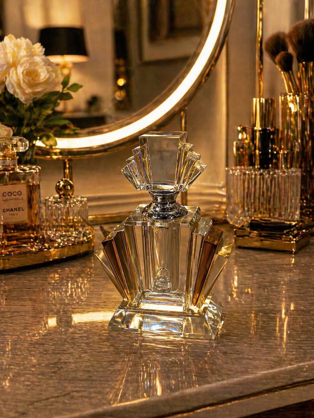 Golden Crystal Royale Parfüm Şişesi – Lüks Dekoratif Makyaj Masası Aksesuarı& Sleep Nova