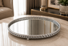 Platinum Mirror Gümüş Aynalı Dekoratif Tepsi Modern Salon Konsol Sehpa Dekoru& Sleep Nova