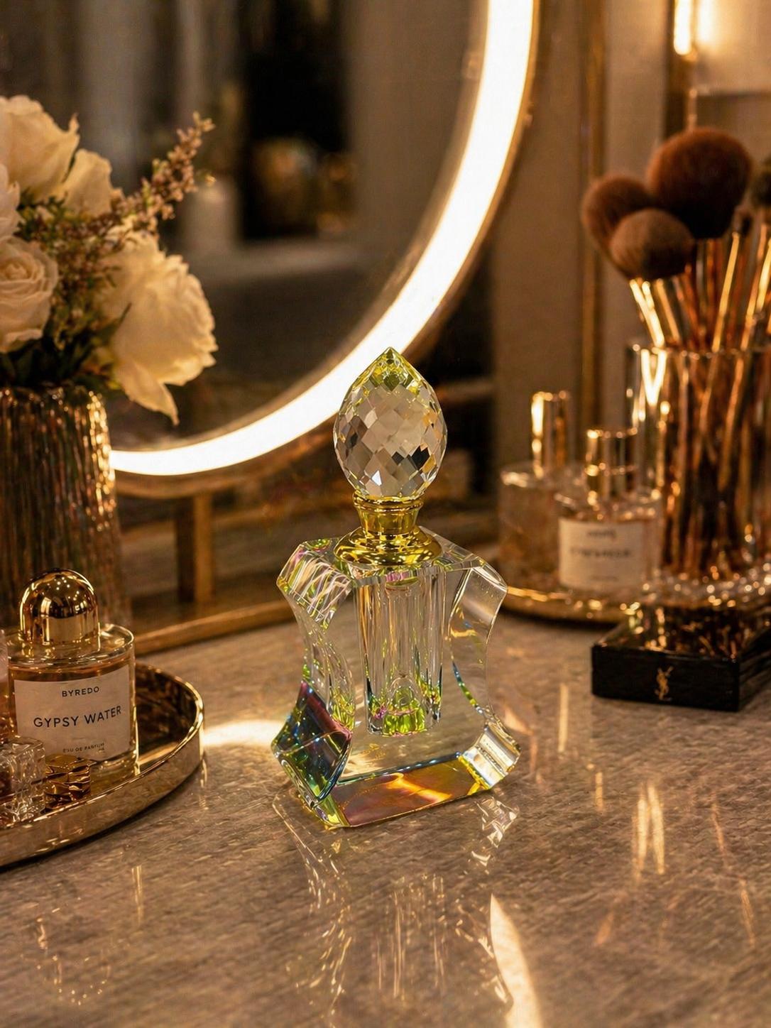Aurora Crystal Diamond Parfüm Şişesi – Lüks Dekoratif Makyaj Masası Aksesuarı& Sleep Nova