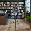 Royal Tripod Büyük Boy Metal Ayaklı Dekoratif Zemin Saati – Vintage Ofis & Salon Saat (Gümüş)& Sleep Nova