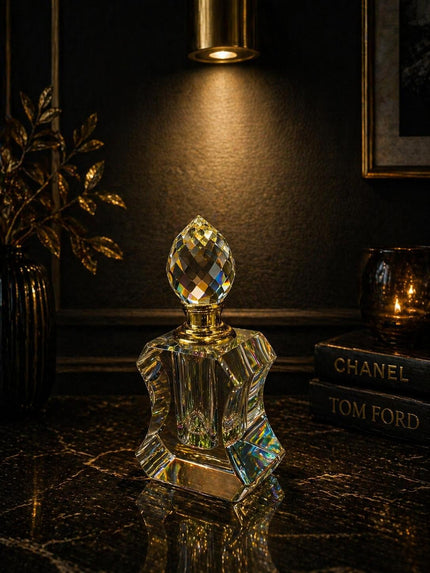 Aurora Crystal Diamond Parfüm Şişesi – Lüks Dekoratif Makyaj Masası Aksesuarı& Sleep Nova