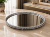 Platinum Mirror Gümüş Aynalı Dekoratif Tepsi Modern Salon Konsol Sehpa Dekoru& Sleep Nova