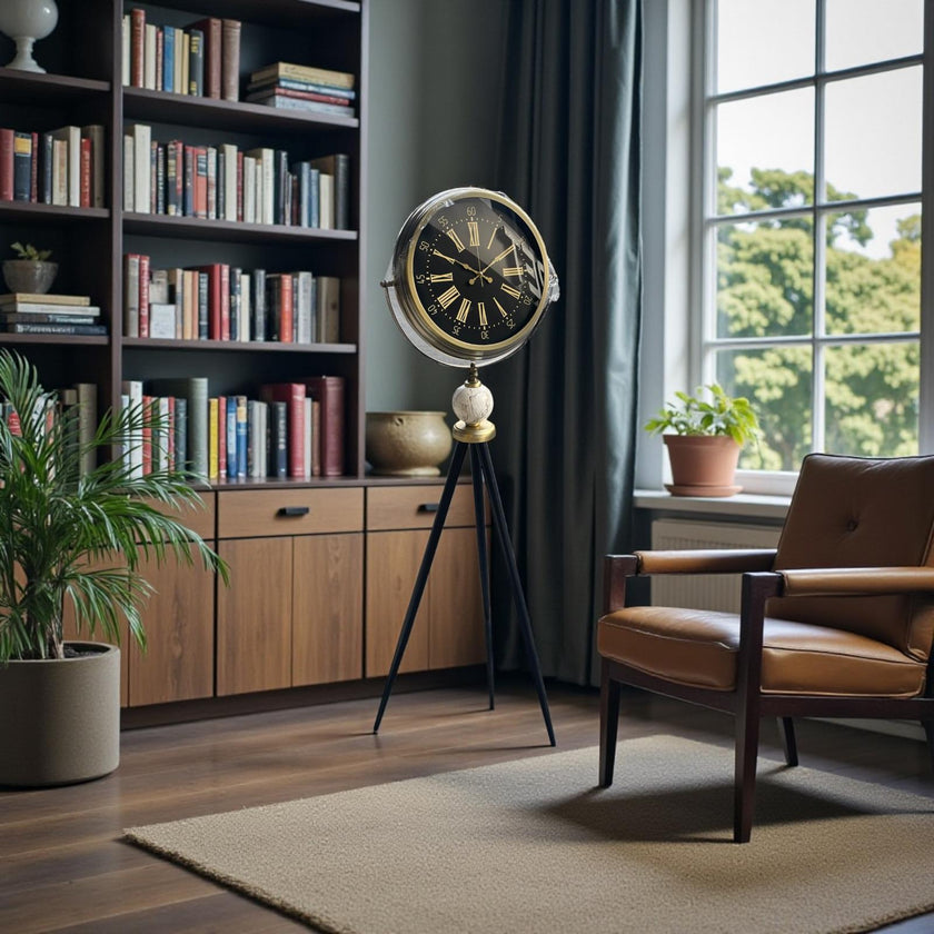 Imperial Gold Tripod Ayaklı Büyük Boy Dekoratif Zemin Saati& Sleep Nova