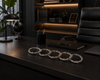 Silver Metal Zincir Halka Dekoratif Obje – Gümüş Modern Ofis & Salon Aksesuarı& Sleep Nova