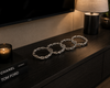 Silver Metal Zincir Halka Dekoratif Obje – Gümüş Modern Ofis & Salon Aksesuarı& Sleep Nova