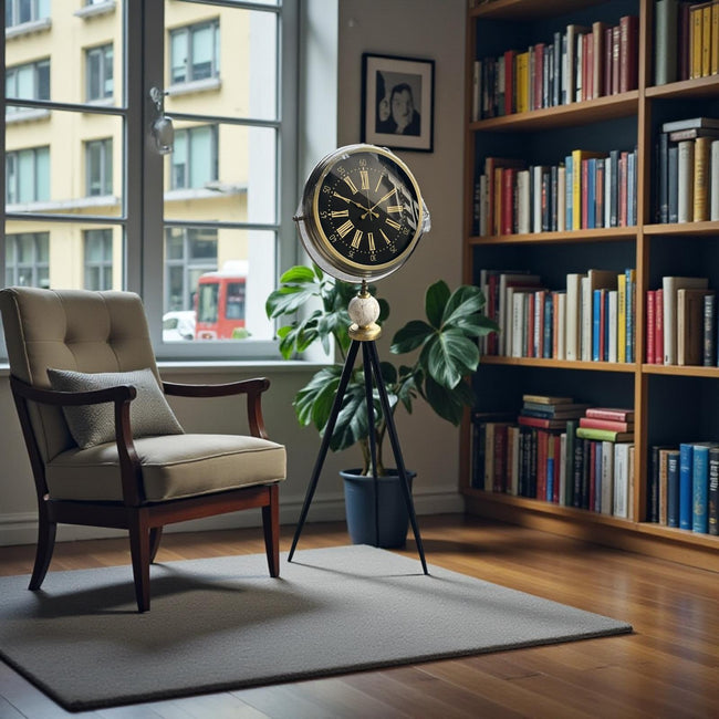 Imperial Gold Tripod Ayaklı Büyük Boy Dekoratif Zemin Saati& Sleep Nova