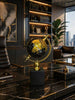 Lux Gold Dünya Küresi Dekoratif Ofis Masa Aksesuarı | Modern Şık Altın Siyah Globe Obje& Sleep Nova