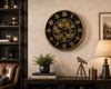 Gold Steampunk Dekoratif Duvar Saati – Çarklı Büyük Boy Salon ve Ofis Saati& Sleep Nova