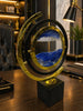 Gold Frame Hareketli Kum Sanatı Dekoratif Masa Lambası – Modern Ofis & Salon Dekoru& Sleep Nova