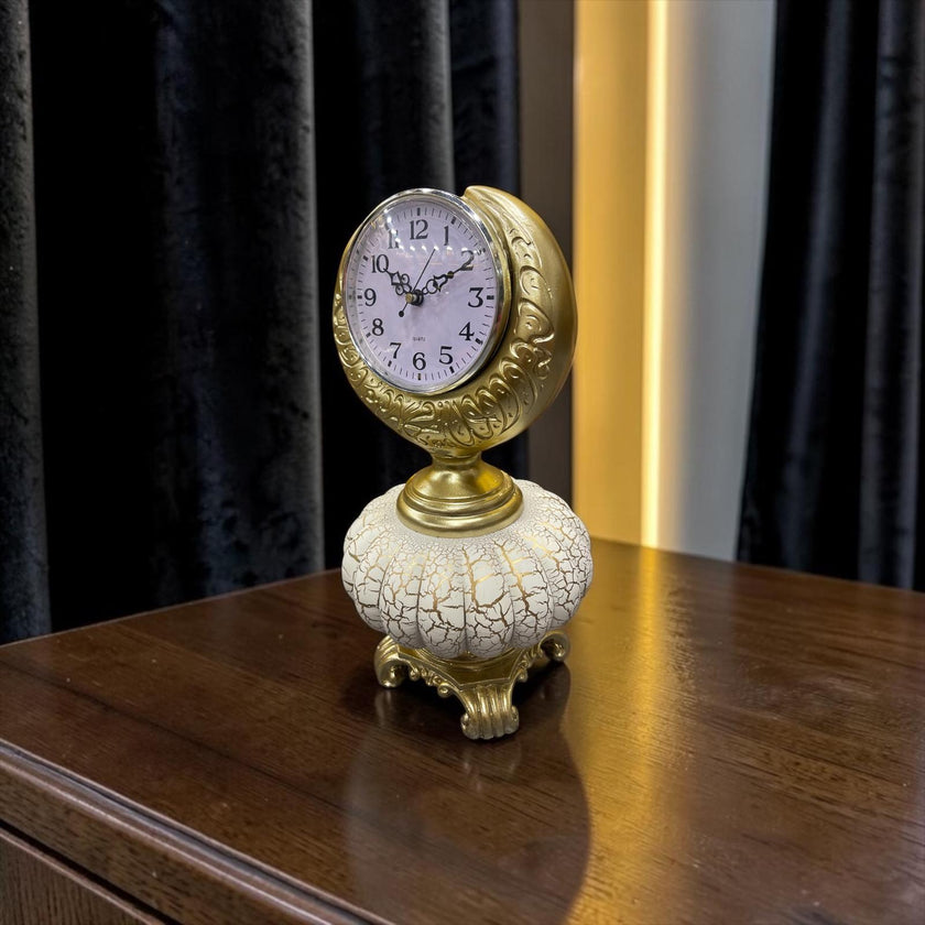 Royal Vintage Masa Saati – Gold Detaylı Klasik Dekoratif Saat& Sleep Nova