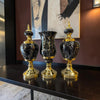 Royal Black Marble Dekoratif Vazo & Obje Seti – Gold Detaylı Lüks Salon Aksesuarı (3’lü)& Sleep Nova
