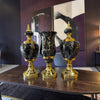 Royal Black Marble Dekoratif Vazo & Obje Seti – Gold Detaylı Lüks Salon Aksesuarı (3’lü)& Sleep Nova
