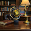 Atlas Noir Gold Dekoratif Dünya Küresi – Metal Ayaklı Lüks Masaüstü Ofis & Ev Dekoru& Sleep Nova