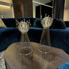 Silver Orb Dekoratif Obje Seti – Cam Küre Detaylı Modern Lüks Salon Aksesuarı (İkili)& Sleep Nova