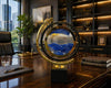 Gold Frame Hareketli Kum Sanatı Dekoratif Masa Lambası – Modern Ofis & Salon Dekoru& Sleep Nova