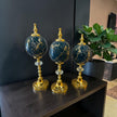 Noir Gold Marble Küre Dekoratif Obje Seti – Siyah Altın Mermer Desenli Lüks Modern 3’lü Ev & Ofis Aksesuarı& Sleep Nova