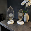 Silver Aura Metal Dekoratif Obje – Mermer Tabanlı Modern Salon Aksesuarı (İkili Set)& Sleep Nova