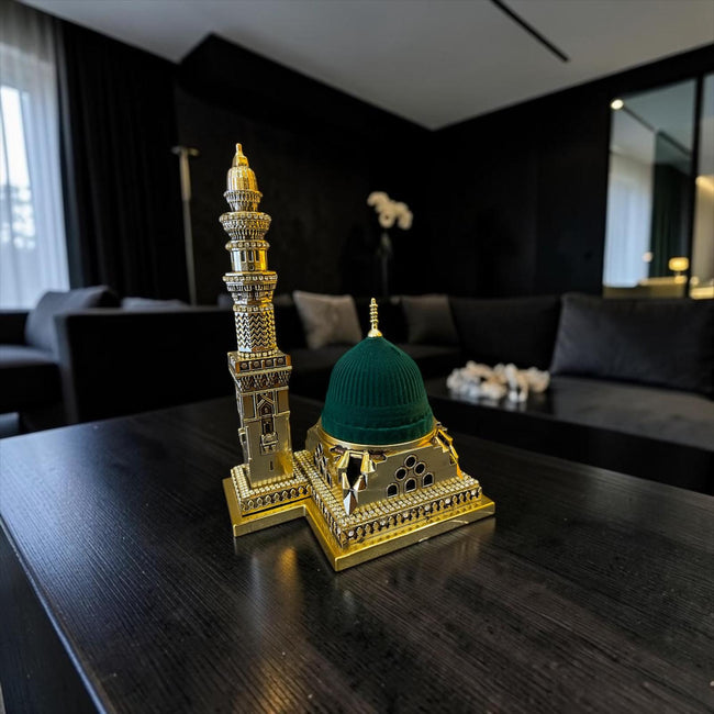 Mescid-i Nebevi Yeşil Kubbe Biblo – İslami Dekoratif Masa Aksesuarı& Sleep Nova