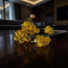 Amber Crystal Grape Dekoratif Obje – Altın Ton Cam Üzüm Modern Lüks Masa Üstü Ev Aksesuarı& Sleep Nova