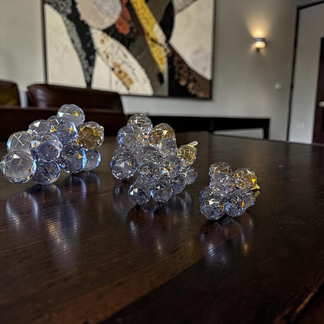 Crystal Grape Dekoratif Obje – Cam Üzüm Tasarım Lüks Modern Masa Üstü Ev & Ofis Aksesuarı& Sleep Nova