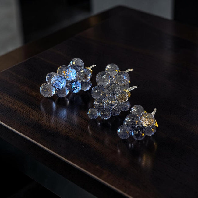 Crystal Grape Dekoratif Obje – Cam Üzüm Tasarım Lüks Modern Masa Üstü Ev & Ofis Aksesuarı& Sleep Nova