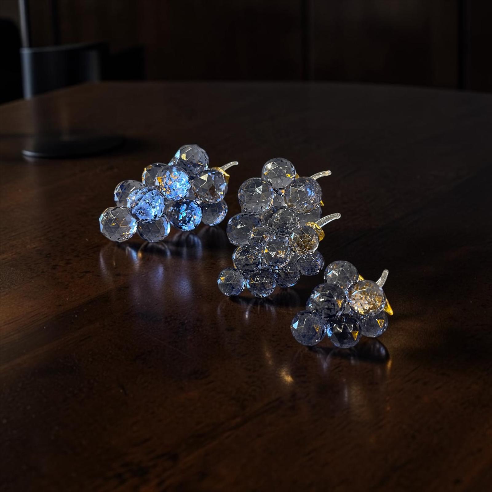 Crystal Grape Dekoratif Obje – Cam Üzüm Tasarım Lüks Modern Masa Üstü Ev & Ofis Aksesuarı& Sleep Nova
