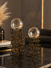 Infinity Sphere Dekoratif Metal Küre Biblo Seti Siyah Modern Salon Konsol Ofis Dekoru 2'li& Sleep Nova