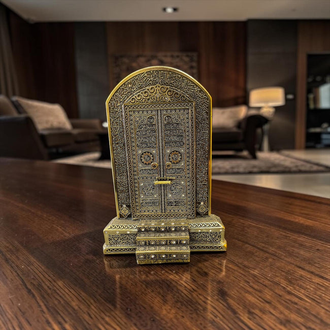 Osmanlı İşlemeli Kâbe Kapısı Biblo – Altın Kaplama Lüks Manevi Dekor& Sleep Nova