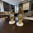 Elegant Gold Metal Biblo – Mermer Tabanlı Şık Ev Dekorasyonu& Sleep Nova