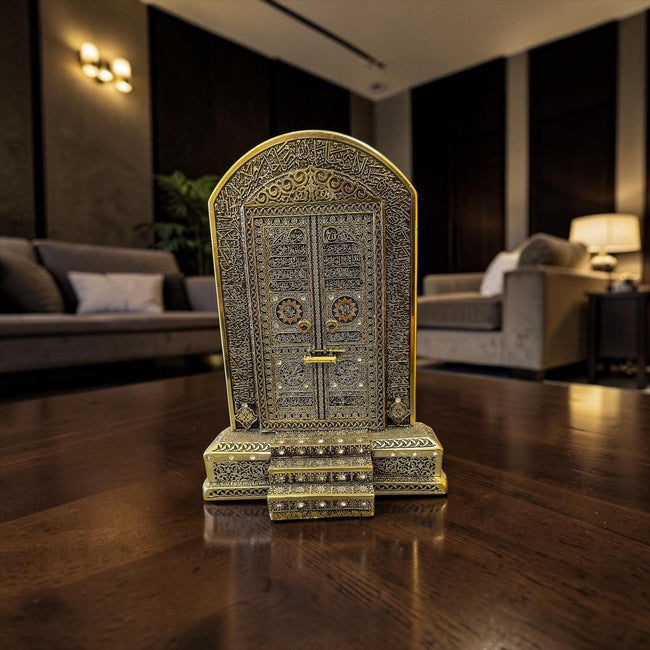 Osmanlı İşlemeli Kâbe Kapısı Biblo – Altın Kaplama Lüks Manevi Dekor& Sleep Nova