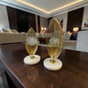 Elegant Gold Metal Biblo – Mermer Tabanlı Şık Ev Dekorasyonu& Sleep Nova