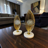 Elegant Gold Metal Biblo – Mermer Tabanlı Şık Ev Dekorasyonu& Sleep Nova