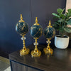 Noir Gold Marble Küre Dekoratif Obje Seti – Siyah Altın Mermer Desenli Lüks Modern 3’lü Ev & Ofis Aksesuarı& Sleep Nova