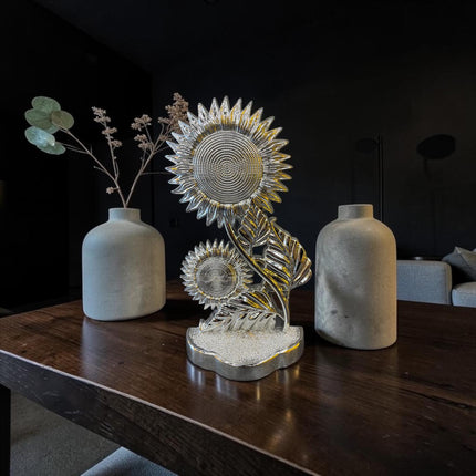 Kristal Ayçiçeği Dekoratif Biblo – Işıltılı Modern Ev Aksesuarı& Sleep Nova