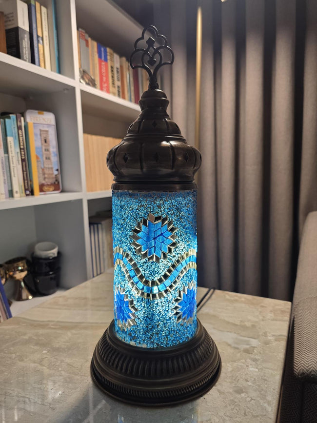 Dekoratif Sultanî Mavi Mozaik Aydınlatma& Sleep Nova