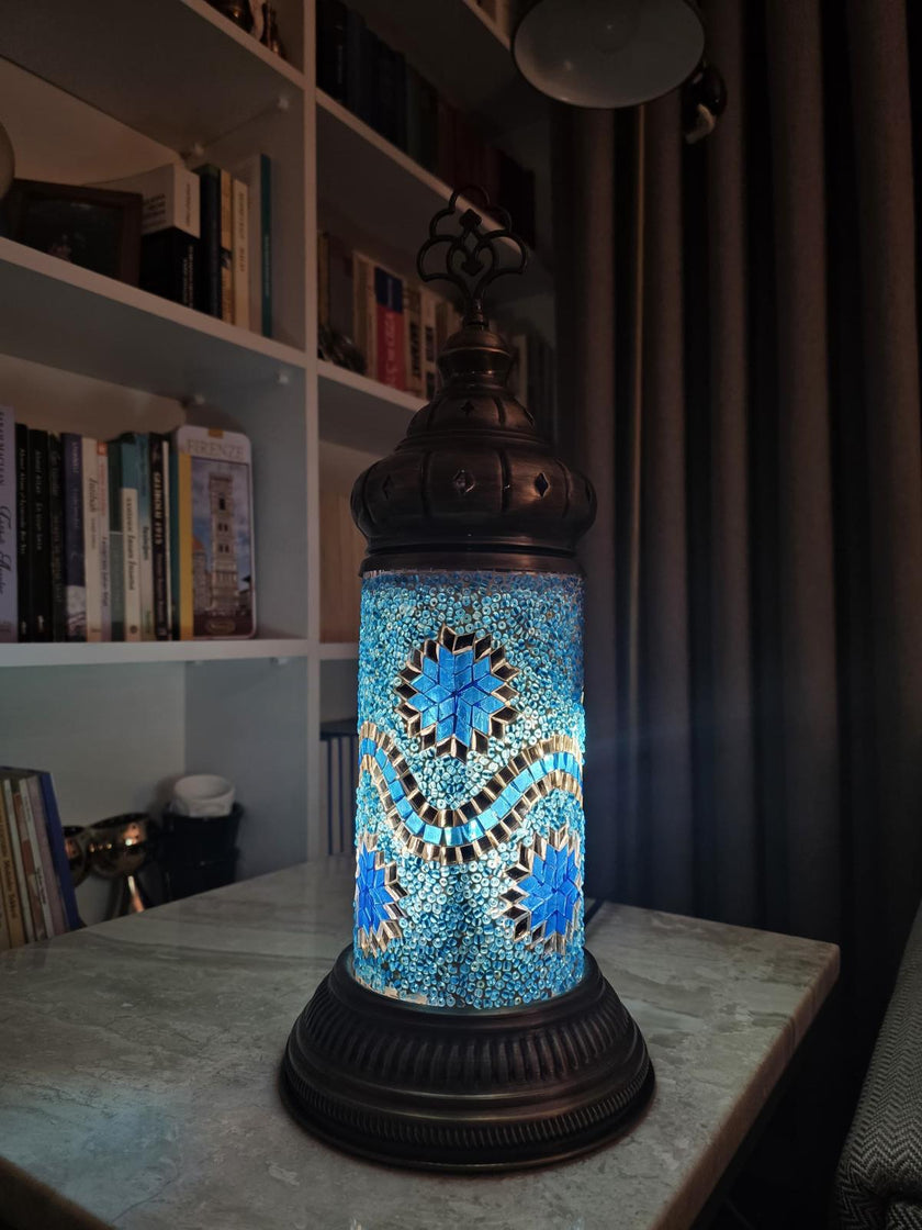 Dekoratif Sultanî Mavi Mozaik Aydınlatma& Sleep Nova